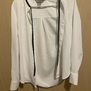 White Necktie Blouse